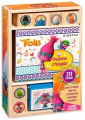 Krāsojamais komplekts ar zīmogiem STARPAK "Troļļi" cena un informācija | Attīstošās rotaļlietas | 220.lv