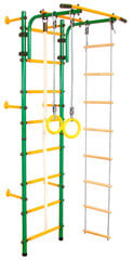 Спорткомплекс, стенка гимнастическая Junior Atlet, желто-зеленая, 220x60 см цена и информация | Шведские стенки | 220.lv