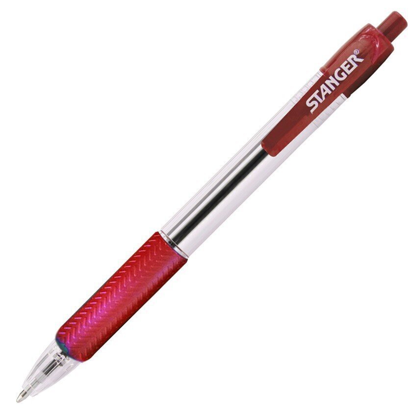Automātiska lodīšu pildspalva STANGER Softgrip, 1 mm, sarkana цена и информация | Rakstāmpiederumi | 220.lv