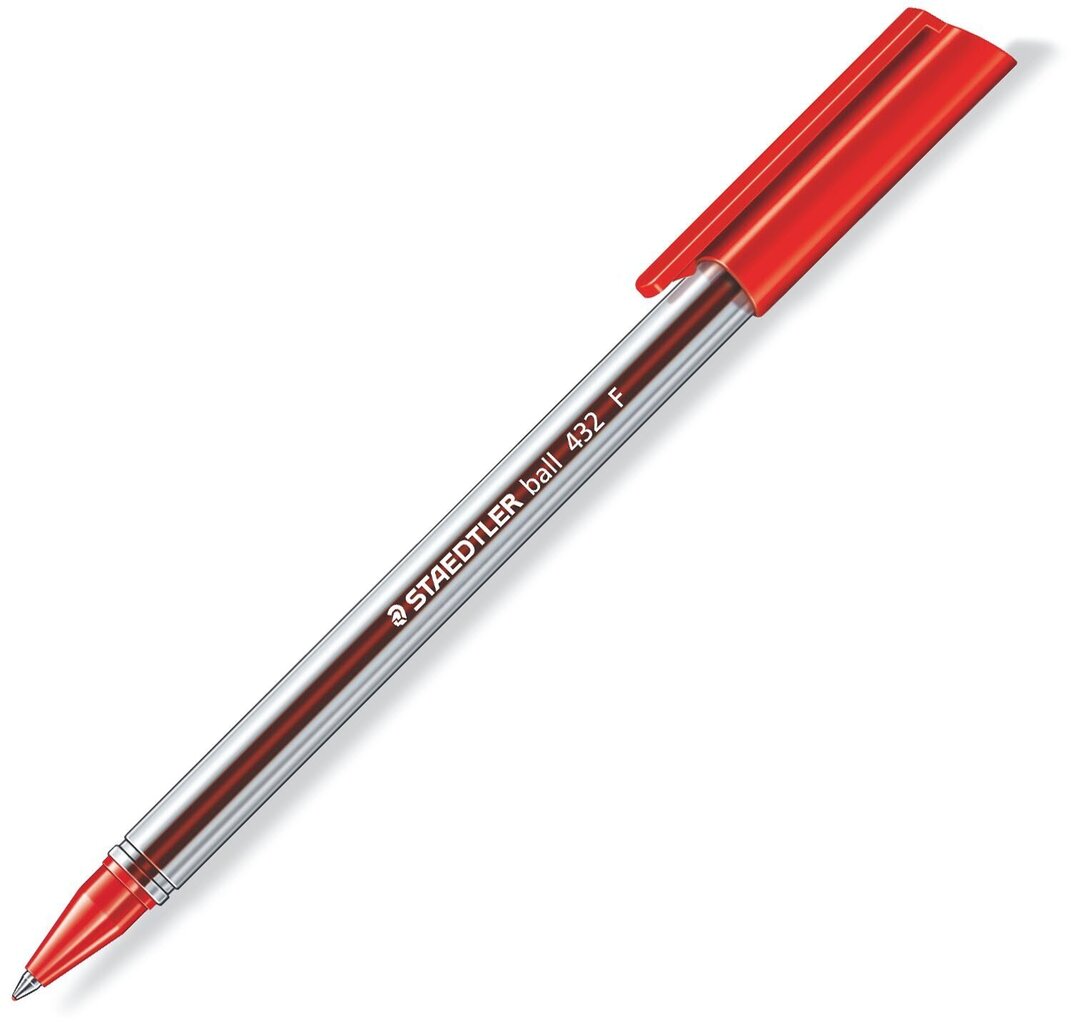 Lodīšu pildspalva STAEDTLER OFFICE BALL 432, 0.3 mm, sarkana цена и информация | Rakstāmpiederumi | 220.lv