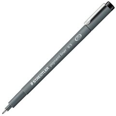 Rapidogrāfs STAEDTLER PIGMENT LINER, 0,2 mm, melns cena un informācija | Rakstāmpiederumi | 220.lv