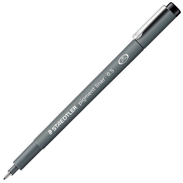 Rapidogrāfs STAEDTLER PIGMENT LINER, 0,5 mm, melns cena un informācija | Rakstāmpiederumi | 220.lv