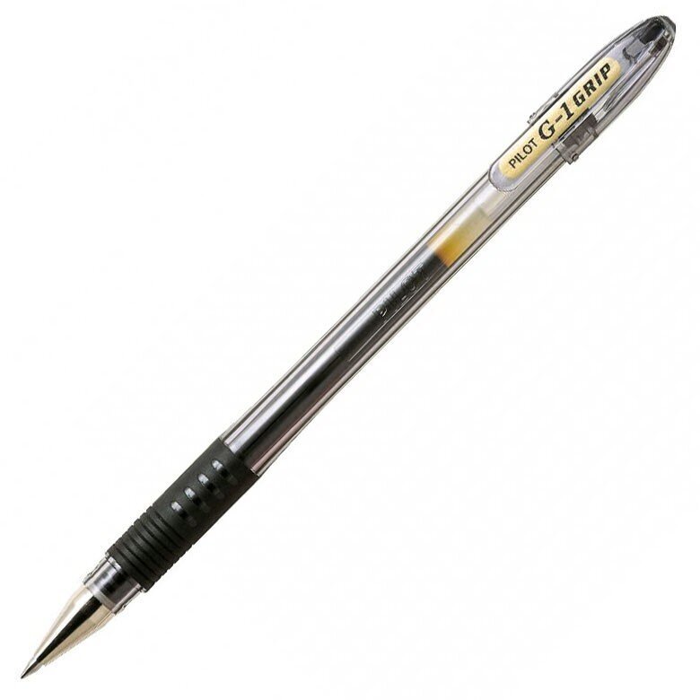 Gēla pildspalva PILOT G-1 Grip, 0.7/0.39 mm, melna cena un informācija | Rakstāmpiederumi | 220.lv