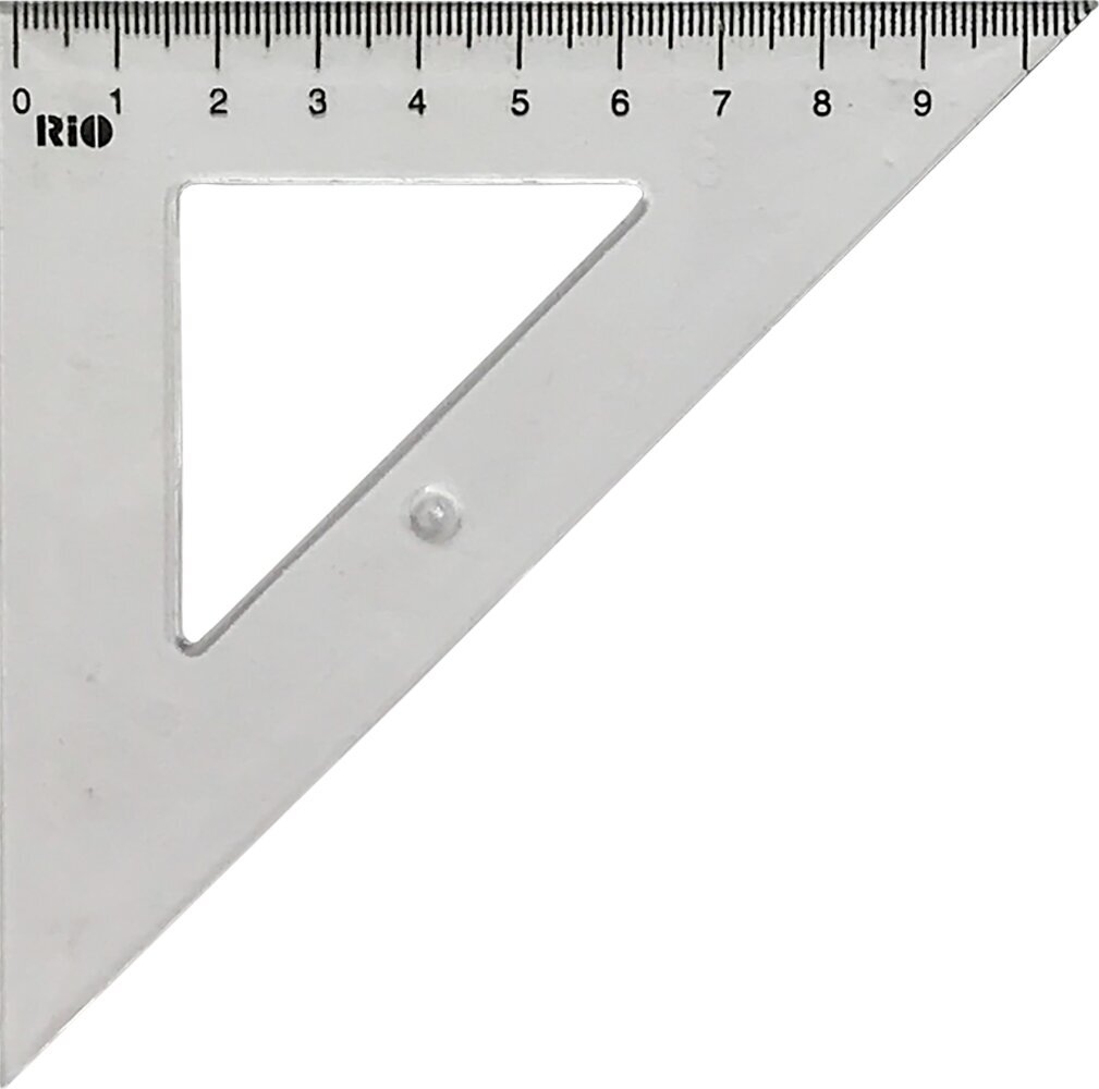 Trīsstūrveida lineāls PRATEL, 45 grādi, 16 cm цена и информация | Kancelejas preces | 220.lv