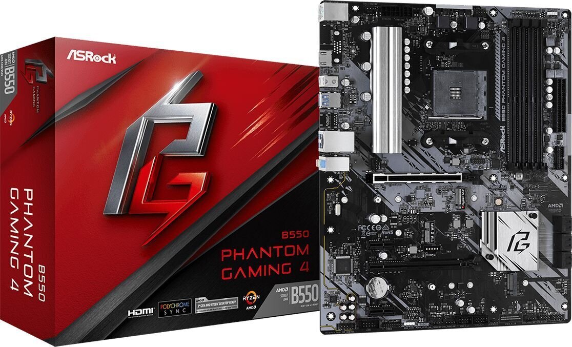 ASRock B550 Phantom Gaming 4 cena un informācija | Mātesplates | 220.lv