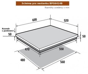 Brandt BPG6414B цена и информация | Варочные поверхности | 220.lv