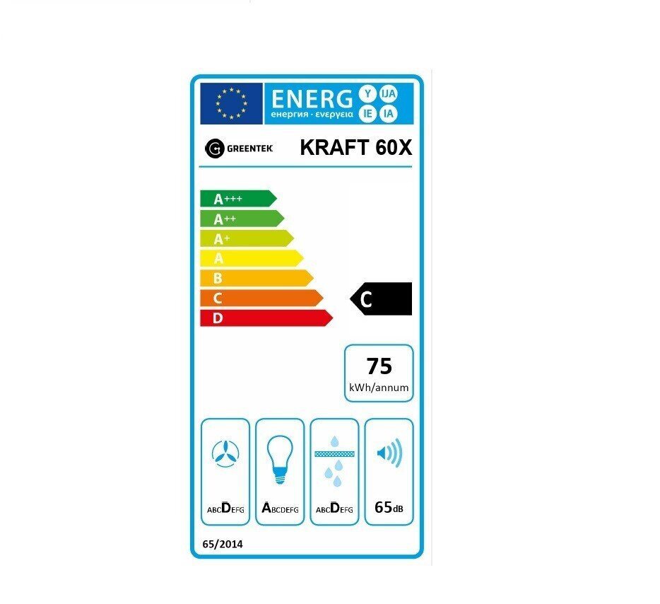 Greentek KRAFT60X cena un informācija | Tvaika nosūcēji | 220.lv