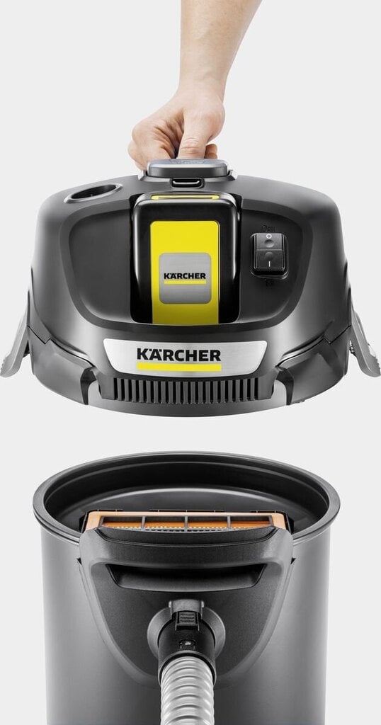 Akumulatora pelnu sūcējs Kärcher AD 2 (bez akumulatora un lādētāja) cena un informācija | Kamīnu un krāšņu aksesuāri | 220.lv