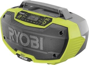 Ryobi ONE+ R18RH-0 akumulatora radio, pelēks/zaļš, bez akumulatora cena un informācija | Radioaparāti, modinātājpulksteņi | 220.lv