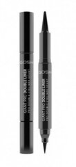 GOSH Giant Pro Double Liner acu laineris 1.5 g + 2.5 ml, 001 Black цена и информация | Тушь, средства для роста ресниц, тени для век, карандаши для глаз | 220.lv
