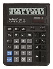 Galda kalkulators Rebell BDC412 cena un informācija | Kancelejas preces | 220.lv