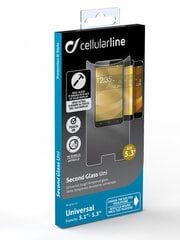 Защитная пленка для смартфона Cellularline TEMPGLASBUNI53 5.1-5.3 цена и информация | Защитные пленки для телефонов | 220.lv