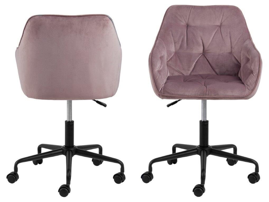 Darba krēsls BROOKE, 59x59xH89cm, veclaicīgi rozā cena un informācija | Biroja krēsli | 220.lv