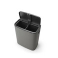 Brabantia Bo touch Bin atkritumu tvertne, 2x30L, Mineral Concrete Grey