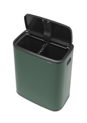 Brabantia корзина для мусора Bo Touch Bin, 2x30 л, зеленая цена и информация | Мусорные баки | 220.lv