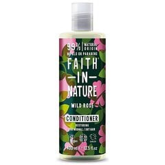 Faith in Nature atjaunojošs balzams organisko ar savvaļas rozes eļļu normāliem/sausiem matiem, 400ml cena un informācija | Faith in nature Smaržas, kosmētika | 220.lv