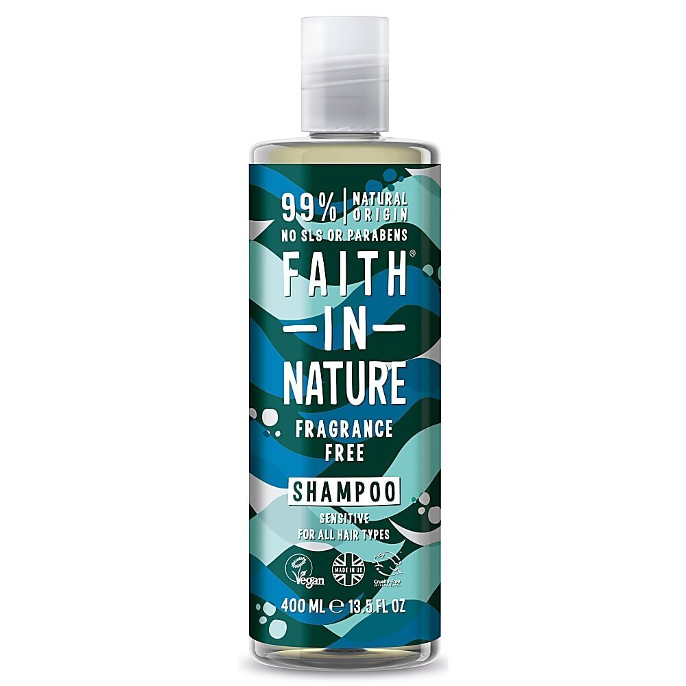 Faith in Nature bezsmaržas šampūns jūtīgai galvas ādai, 400ml цена и информация | Šampūni | 220.lv