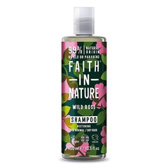 Faith in Nature šampūns ar organisko savvaļas rozes eļļu normāliem/sausiem matiem, 400ml цена и информация | Шампуни | 220.lv