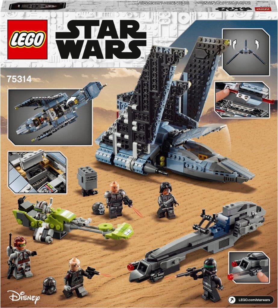 75314 LEGO® Star Wars The Bad Batch kosmosa kuģis uzbrukumiem cena un informācija | Konstruktori | 220.lv