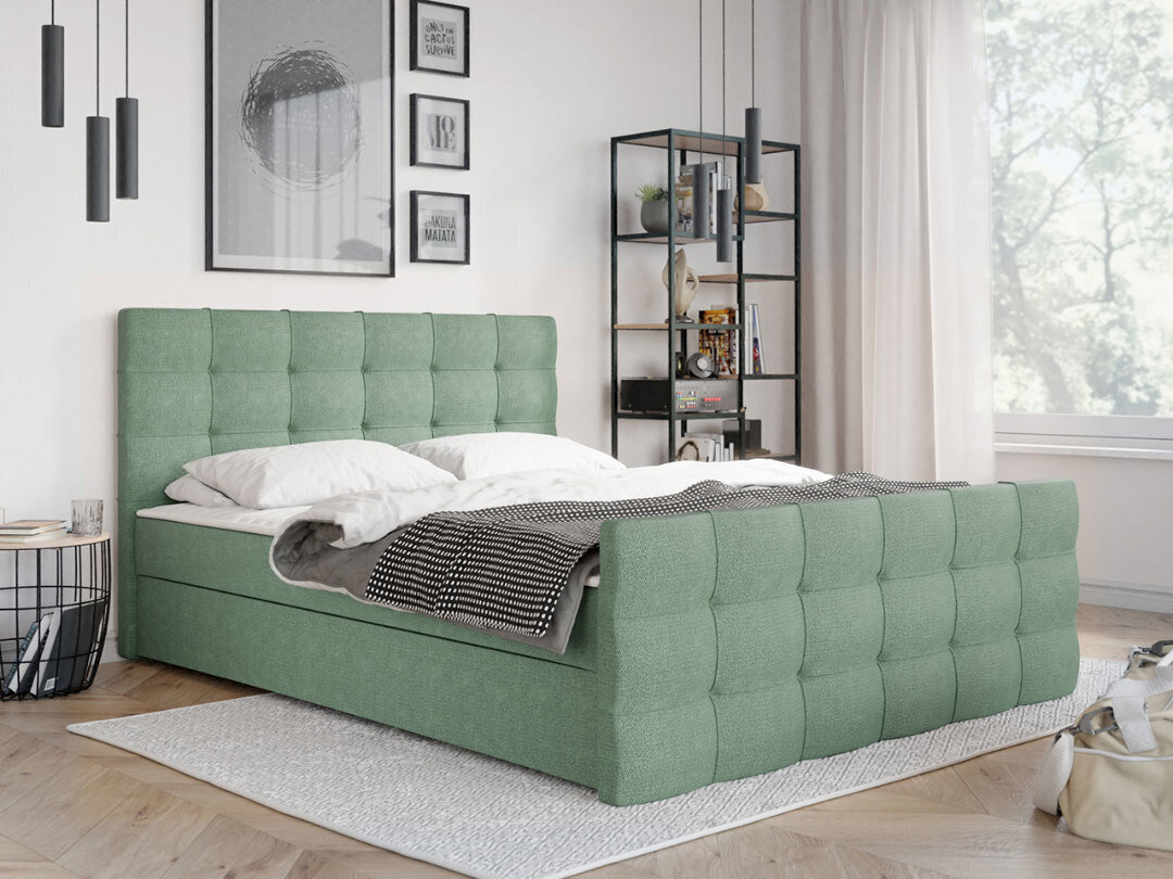 Kontinentālā gulta Milano 140x200cm цена и информация | Gultas | 220.lv