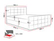 Kontinentālā gulta Milano 140x200cm цена и информация | Gultas | 220.lv