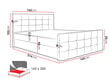 Kontinentālā gulta Milano 160x200cm cena un informācija | Gultas | 220.lv