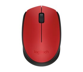 Logitech M171, sarkans cena un informācija | Peles | 220.lv