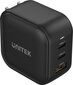 Istabas lādētājs Unitek GaN 2x USB-C 1x USB-A 2x USB-C 1x USB-A PD QC 3.0 66W BLACK цена и информация | Lādētāji un adapteri | 220.lv