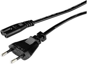 Powercord Hama 2-pin, 1,5m black cena un informācija | Lādētāji portatīvajiem datoriem | 220.lv