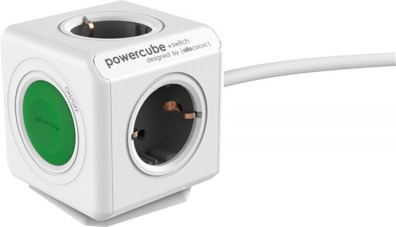 Allocacoc PowerCube USB-A pagarinātājs ar slēdzi, 3m цена и информация | Pagarinātāji | 220.lv