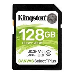 MEMORY SDXC 128GB C10/SDS2/128GB KINGSTON цена и информация | Карты памяти для фотоаппаратов | 220.lv