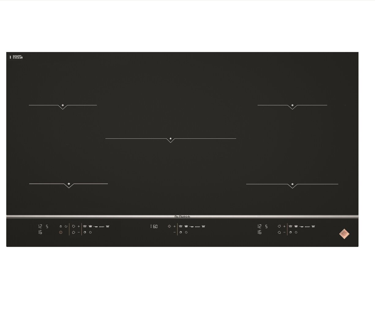 De Dietrich DPI7876X iebūvējamā indukcijas plīts virsma, 80cm cena un informācija | Plīts virsmas | 220.lv