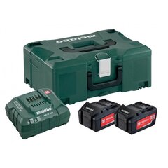 Metabo Basic Set 2x 4 Ah LiHD akumulatori + Metabo ASC 30-36 lādētājs + MetaLoc koferis cena un informācija | Skrūvgrieži, urbjmašīnas | 220.lv