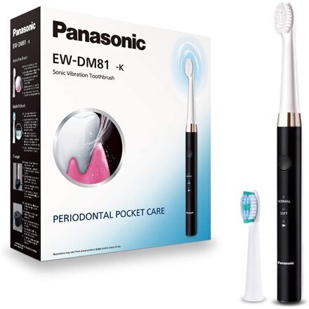 Panasonic Electric Toothbrush EW-DM81-K503 Rechargeable, For adults, Number of brush heads included 2, Number of teeth brushing цена и информация | Elektriskās zobu birstes | 220.lv