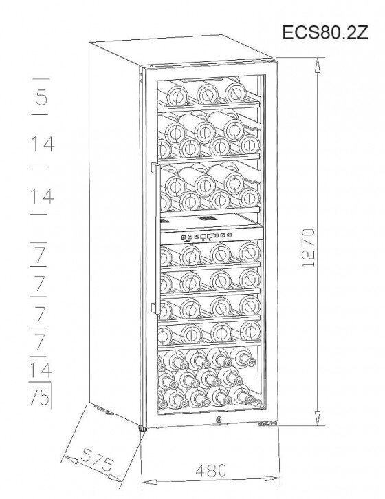 La Sommelière ECS80.2Z cena un informācija | Vīna ledusskapji | 220.lv
