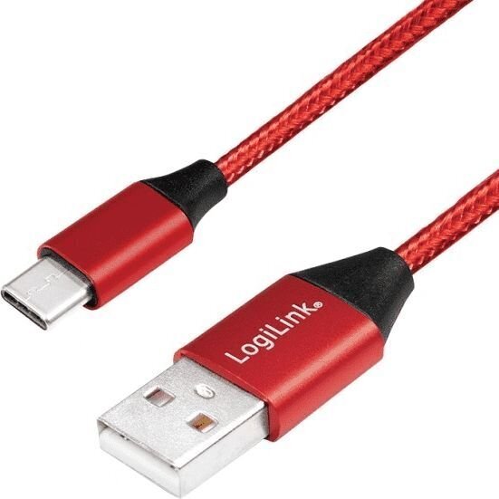 Logilink USB 2.0 Cable CU0148 1 m, Red, cena un informācija | Savienotājkabeļi | 220.lv