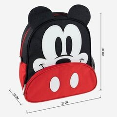 Skolas soma Mickey Mouse, sarkana, 25,5 x 30 x 10 cm cena un informācija | Skolas somas | 220.lv