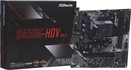 ASRock B450M-HDV R4.0 cena un informācija | Mātesplates | 220.lv