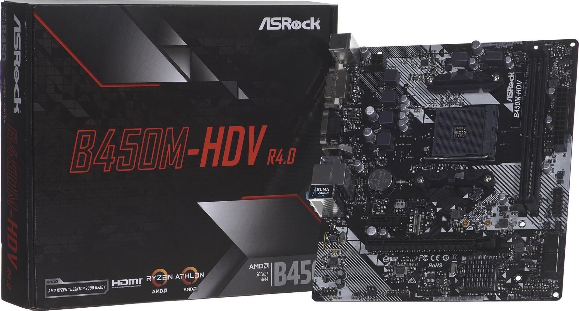 ASRock B450M-HDV R4.0 цена и информация | Mātesplates | 220.lv