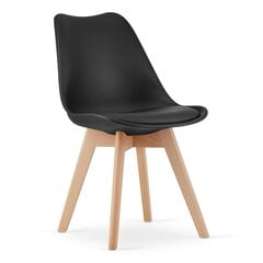 4 krēslu komplekts Mark, melns цена и информация | Стулья для кухни и столовой | 220.lv