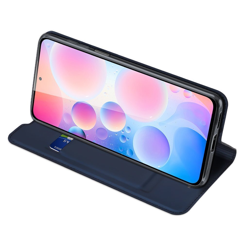 Dux Ducis Skin Pro Bookcase type case, paredzēts Xiaomi Redmi K40 Pro + / K40 Pro / K40 / Poco F3, zils cena un informācija | Telefonu vāciņi, maciņi | 220.lv