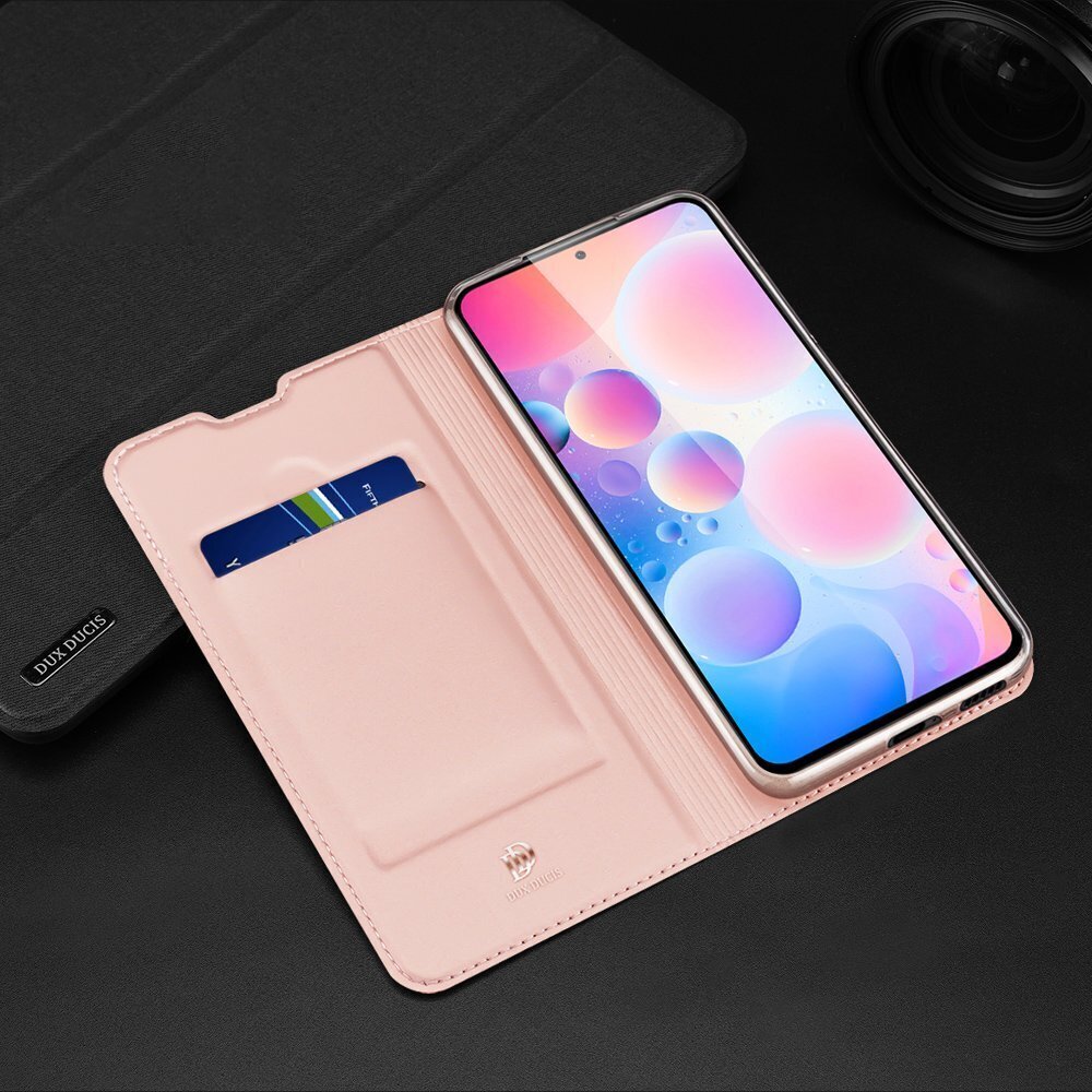 Dux Ducis Skin Pro Bookcase type case, paredzēts Xiaomi Redmi K40 Pro + / K40 Pro / K40 / Poco F3, zils cena un informācija | Telefonu vāciņi, maciņi | 220.lv