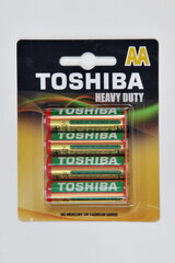 Toshiba Heavy Duty AA galvas baterijas, 4 gab. cena un informācija | Baterijas | 220.lv