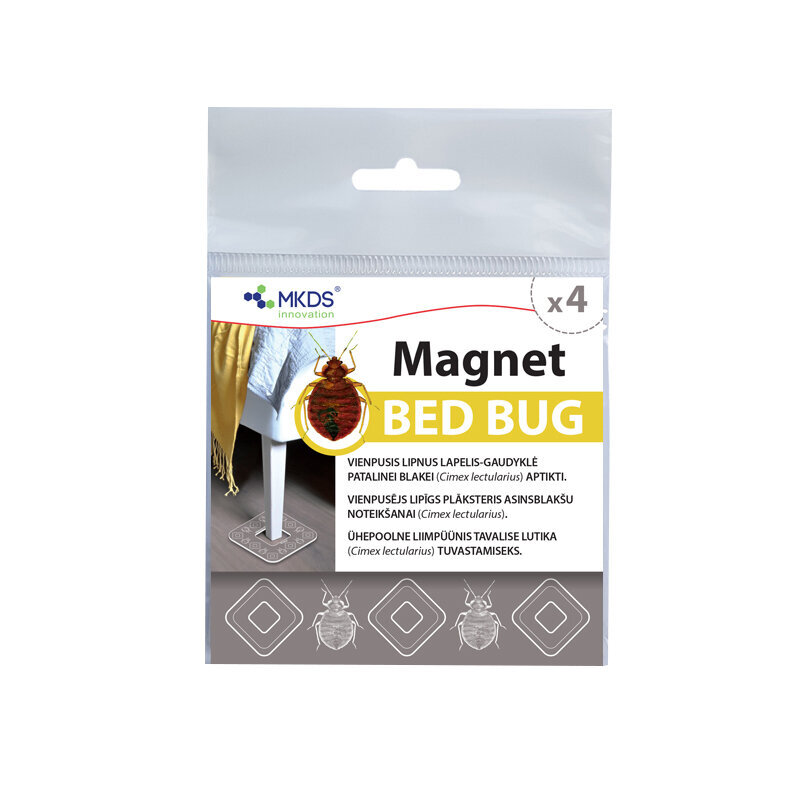 MKDS Magnet BED BUG lipīgas gultas blakšu lamatas, 4 gab cena | 220.lv