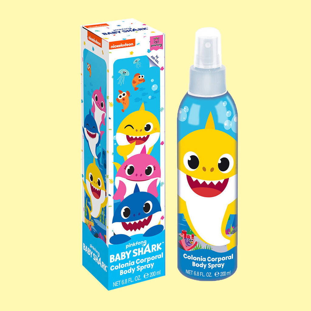 Ķermeņa sprejs Nickelodeon Pinkfong Baby Shark, 200 ml cena un informācija | Bērnu kosmētika, līdzekļi jaunajām māmiņām | 220.lv
