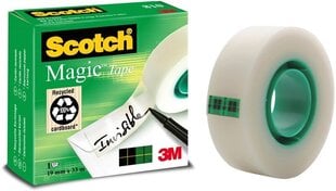 Клейкая лента матовая Scotch Magic Invisible, 19 мм х 33 м цена и информация | Канцелярия | 220.lv