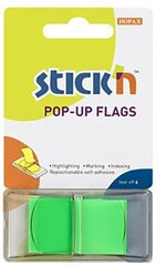 Līmējami indeksi STICK´N, 25x45 mm, zaļi, 50 gab. цена и информация | Канцелярия | 220.lv