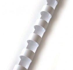 Спирали для переплета пластиковые, 6мм, 100шт, цвет белый цена и информация | Канцелярия | 220.lv