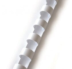 Спирали для переплета пластиковые, 10мм, 100шт, цвет белый цена и информация | Канцелярия | 220.lv