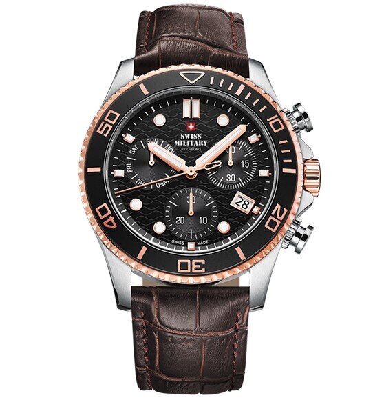 Rokas pulkstenis vīriešiem, Swiss Military by Chrono SM34051.05 cena un informācija | Vīriešu pulksteņi | 220.lv